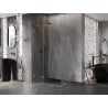 Mexen Lunar T Duschkabine schwenkbar links 140 x 100 cm, transparent, gebürstetes Kupfer - 834T-140-100-65-00-L