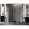 Mexen Lunar T Duschkabine schwenkbar links 140 x 100 cm, transparent, gebürstetes Kupfer - 834T-140-100-65-00-L