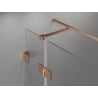 Mexen Lunar T Duschkabine schwenkbar links 140 x 100 cm, transparent, gebürstetes Kupfer - 834T-140-100-65-00-L