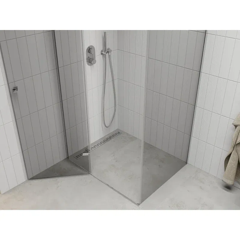 Mexen Roma cabine de douche battante 85 x 70 cm, transparent, chrome - 854-085-070-01-00
