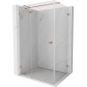 Mexen Lunar T dušinurk, vasak, 135 x 110 cm, läbipaistev, harjatud vask - 834T-135-110-65-00-L