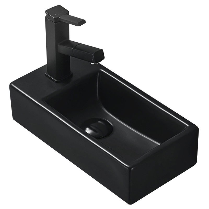 Mexen Inez lavabo à poser droit 41 x 21 cm, noir mat - 21484085R