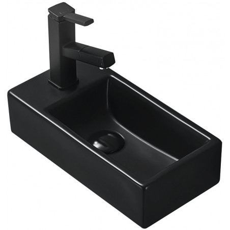 Mexen Inez umivaonik za ploču desni 40 x 20 cm, crna mat - 21484085R