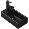 Mexen Inez right countertop washbasin 40 x 20 cm, black matte - 21484085R