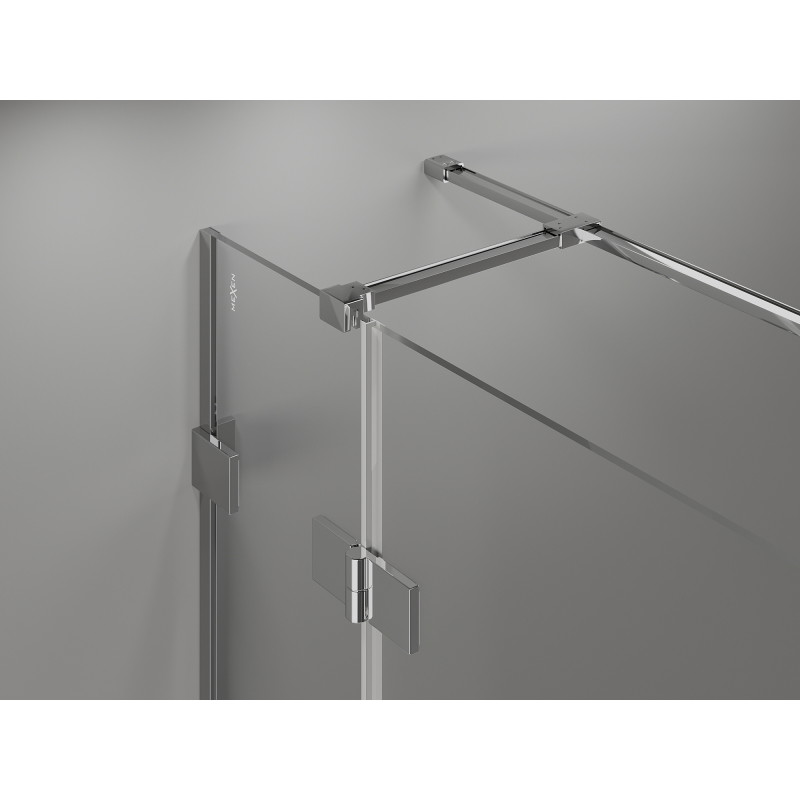 Mexen Lunar T desna sklopiva tuš kabina 115 x 80 cm, prozirna, krom - 834T-115-080-01-00-P