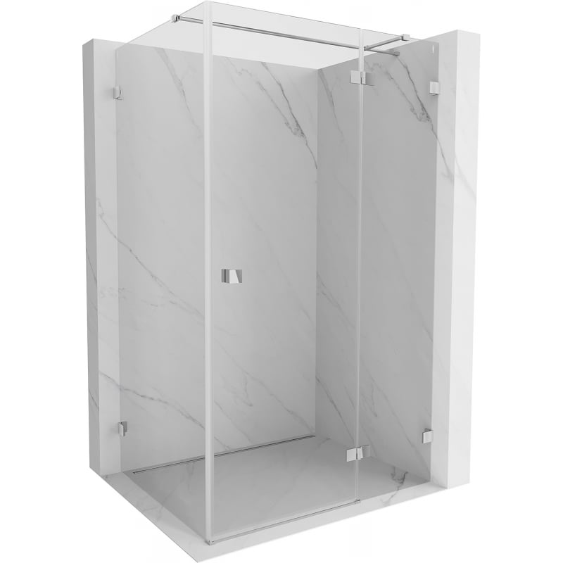 Mexen Lunar T Duschkabine, schwenkbar, rechts 120 x 80 cm, transparent, chrom - 834T-120-080-01-00-P