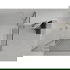 Mexen Roma Duschkabine zum Öffnen 70 x 70 cm, transparent, Chrom + Duschwanne Flach - 854-070-070-01-00-4010