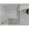 Mexen Roma cabine de duche articulada 90 x 90 cm, transparente, cromada + base de duche Flat - 854-090-090-01-00-4010