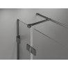 Mexen Lunar T dušinurk avanev vasak 125 x 80 cm, läbipaistev, püsshall harjatud - 834T-125-080-66-00-L