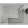 Mexen Roma Duschkabine schwingtür 70 x 90 cm, transparent, Chrom + Duschwanne Flat - 854-070-090-01-00-4010