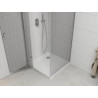 Mexen Roma nagibna tuš kabina 70 x 90 cm, prozirna, kromirana + plitica Flat - 854-070-090-01-00-4010