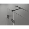 Mexen Lunar T Duschkabine Schwenktür links 120 x 90 cm, transparent, gebürstet Gun Gray - 834T-120-090-66-00-L