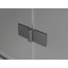 Mexen Lunar T Duschkabine Schwenktür links 120 x 90 cm, transparent, gebürstet Gun Gray - 834T-120-090-66-00-L