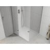 Mexen Roma kabina prysznicowa uchylna 80 x 90 cm, transparent, chrom + brodzik Flat - 854-080-090-01-00-4010