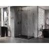 Mexen Lunar T dušinurk, vasak, 130 x 100 cm, läbipaistev, harjatud püssihall - 834T-130-100-66-00-L