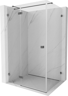 Mexen Lunar T duschkabine links öffnend 135 x 100 cm, transparent, gun gray gebürstet - 834T-135-100-66-00-L
