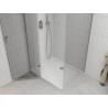Mexen Roma zakretna tuš kabina 100 x 80 cm, prozirna, krom + tuš kada Flat - 854-100-080-01-00-4010