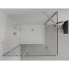 Mexen Roma cabine de douche avec porte battante 100 x 90 cm, transparent, chrome + receveur Flat - 854-100-090-01-00-4010