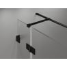 Mexen Lunar T Duschkabine schwenkbar links 140 x 80 cm, transparent, schwarz - 834T-140-080-70-00-L