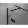 Mexen Lunar T Duschkabine schwenkbar links 140 x 80 cm, transparent, schwarz - 834T-140-080-70-00-L
