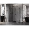 Mexen Lunar T Duschkabine schwenkbar links 140 x 80 cm, transparent, schwarz - 834T-140-080-70-00-L