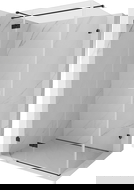 Mexen Lunar T draaideur douchescherm links 120 x 100 cm, transparant, zwart - 834T-120-100-70-00-L