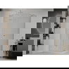 Mexen Roma Duschkabine schwenkbar 120 x 100 cm, transparent, Chrom + Duschwanne Flat - 854-120-100-01-00-4010