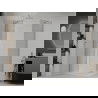 Mexen Roma Duschkabine schwenkbar 120 x 100 cm, transparent, Chrom + Duschwanne Flat - 854-120-100-01-00-4010