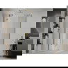 Mexen Roma douchecabine pendeldeur 100 x 100 cm, transparant, goud + douchebak Flat - 854-100-100-50-00-4010