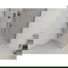 Mexen Roma douchecabine pendeldeur 100 x 100 cm, transparant, goud + douchebak Flat - 854-100-100-50-00-4010