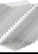 Mexen Lunar cabina doccia a battente sinistra 80 x 70 cm, trasparente, oro spazzolato - 834-080-070-55-00-L