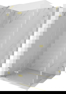 Mexen Lunar cabina doccia a battente sinistra 85 x 70 cm, trasparente, oro spazzolato - 834-085-070-55-00-L