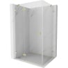 Mexen Lunar Left-Swing Shower Enclosure 100 x 90 cm, Transparent, Brushed Gold - 834-100-090-55-00-L