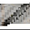 Mexen Roma Duschkabine schwenkbar 100 x 70 cm, transparent, gold + Duschwanne Flat - 854-100-070-50-00-4010
