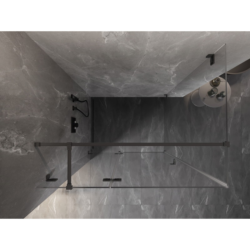 Mexen Lunar T lijeva zakretna tuš kabina 115 x 100 cm, prozirna, gun metal - 834T-115-100-95-00-L