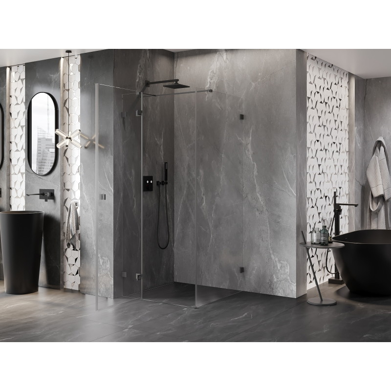Mexen Lunar T dušinurk vasakukäeline 110 x 110 cm, läbipaistev, gun metal - 834T-110-110-95-00-L