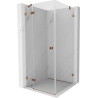 Mexen Lunar dušinurk vasak 80 x 80 cm, läbipaistev, roosakaskuld - 834-080-080-60-00-L