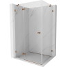 Mexen Lunar vasakpoolne pöördukseline dušinurk 85 x 80 cm, läbipaistev, roosakuldne - 834-085-080-60-00-L