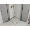 Mexen Roma Duo 90 x 90 cm Pivot Shower Enclosure, Transparent, Gold - 854-090-090-50-00-02