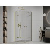 Mexen Roma Duo 90 x 90 cm Pivot Shower Enclosure, Transparent, Gold - 854-090-090-50-00-02