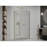 Mexen Roma Duo cabine de douche pivotante 90 x 90 cm, transparent, dorée - 854-090-090-50-00-02