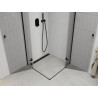 Mexen Roma Duo cabine de douche pivotante 70 x 70 cm, transparent, noir - 854-070-070-70-00-02