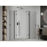 Mexen Roma Duo-Duschkabine 100 x 100 cm, transparent, schwarz - 854-100-100-70-00-02