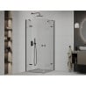 Mexen Roma Duo Duschkabine, schwenkbar 100 x 100 cm, transparent, schwarz - 854-100-100-70-00-02