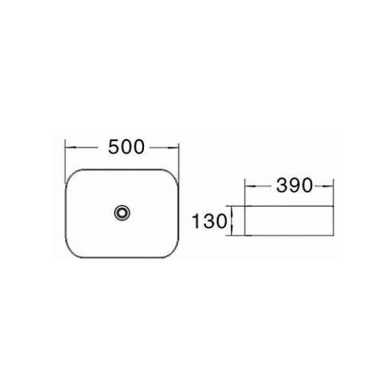 Mexen Carla lavatório de bancada 50 x 39 cm, pedra branca - 21555091