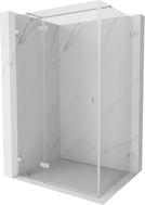 Mexen Lunar T dušinurk, avanev vasak 130 x 80 cm, läbipaistev, harjatud nikkel - 834T-130-080-97-00-L