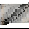 Mexen Roma Duo Duschkabine schwenkbar 80 x 80 cm, transparent, Chrom + Duschwanne Flat - 854-080-080-01-02-4010