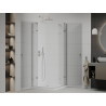 Mexen Roma Duo hinged dušinurk 80 x 80 cm, läbipaistev, kroom + Flat dušialus - 854-080-080-01-02-4010
