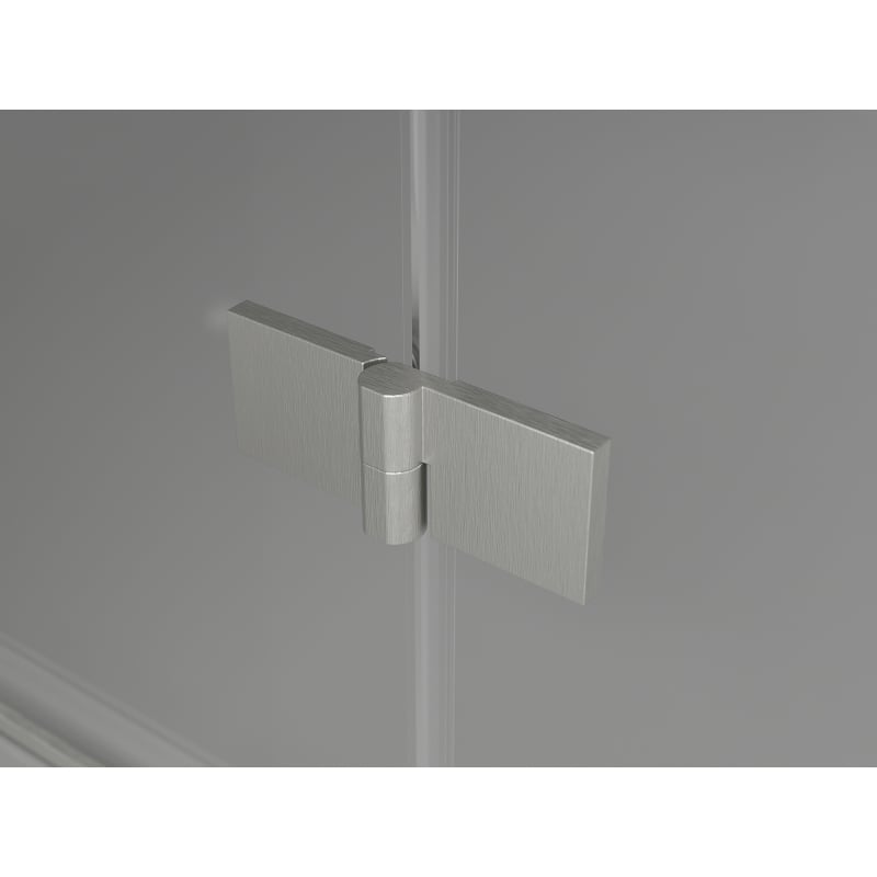 Mexen Lunar T shower enclosure hinged left 125 x 90 cm, transparent, brushed nickel - 834T-125-090-97-00-L