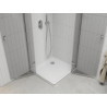 Mexen Roma Duo hinged dušinurk 80 x 80 cm, läbipaistev, kroom + Flat dušialus - 854-080-080-01-02-4010
